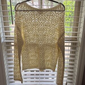 White Lace Knit Sweater